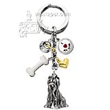 Key Chain Yorkshire Terrier with 5 Charms