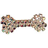 Rhinestone Fluff Holder Iridescent Bow