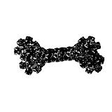 Rhinestone Fluff Holder Black Bow