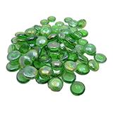 Gem Stones Flat Marbles Pearl Green Aquarium Decoration