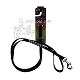 Nylon Jeweled Lil' Dog (and Cat) Black Leash 4 ft