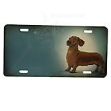 Aluminum Dog Breed License Plate with Dachshund