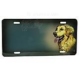 Aluminum Dog Breed License Plate with Golden Retriever
