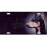 Aluminum Dog Breed License Plate with Doberman