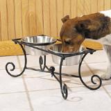 Pet Studio Wrought Iron Raised Dog Diner 1 Qt