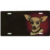 Aluminum Dog Breed License Plate with Chihuahua