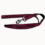Embroidered Dog Leash 4-ft x1-in One of us Misbehaves