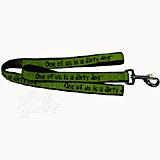 Embroidered Dog Leash 4-ft x1-in One of us is a Dirty Dog