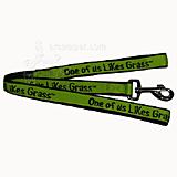 Embroidered Dog Leash 6-ftx1-in One of us Likes Grass