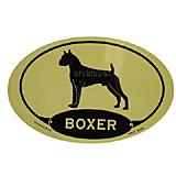 Euro Style Oval Dog Decal Boxer