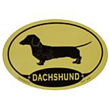 Euro Style Oval Dog Decal Dachshund