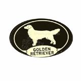 Euro Style Oval Dog Decal Golden Retriever