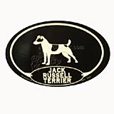 Euro Style Oval Dog Decal Jack Russell Terrier