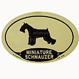 Euro Style Oval Dog Decal Minature Schnauzer