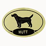 Euro Style Oval Dog Decal Mutt