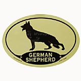 Euro Style Oval Dog Decal German Shepherd
