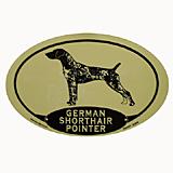 Euro Style Oval Dog Decal German Shorthair Pointer