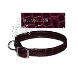 Collar Crocodile Print Burgundy Sm 10.5-13