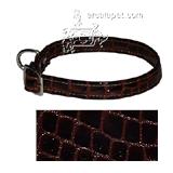 Collar Crocodile Print Brown Sm 10.5-13