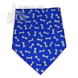 Dog Bandana Blue With Bones