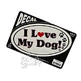 6-inch Oval I Love My Dog! Decal 