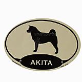 Euro Style Oval Dog Decal Akita