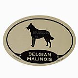 Euro Style Oval Dog Decal Belgian Malinois