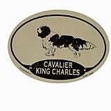 Euro Style Oval Dog Decal Cavalier King Charles Spaniel