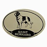 Euro Style Oval Dog Decal Saint Bernard