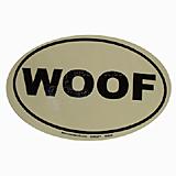 Euro Style Oval Dog Decal WOOF