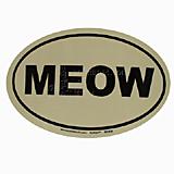 Euro Style Oval Cat Decal MEOW