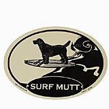 Euro Style Oval Dog Decal Surf Mutt