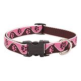Dog Collar Adjustable Nylon Tickled Pink 9-14 inch