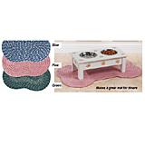 Bone Shaped Braided Place Mat Pink