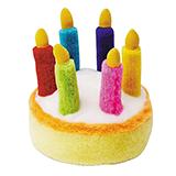 Plush Singing Birthday Cake Dog Toy