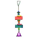 Bird Brainers Wood Beads with Bell Bird Toy