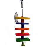 Bird Brainers Spool Latice w/ Bell Bird Toy