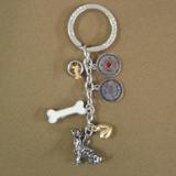 Key Chain Jack Russel Terrier with 5 Charms