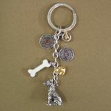 Key Chain Minature Pinscher with 5 Charms