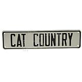 Sign Cat Country 12 X 3 Aluminum