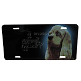 Aluminum Dog Breed License Plate with Cocker Spaniel