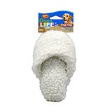 Fleece Slipper Dog Toy with Squeaker