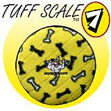 Tuffy's Flyer Jr Yellow Bone Design Dog Toy