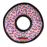 Tuffy's Ultimate Rumble Ring Pink Leopard Dog Toy