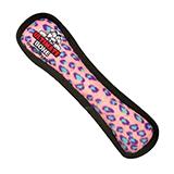 Tuffy's Ultimate Stone Bone Pink Leopard Dog Toy