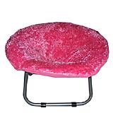 Adj Height Aluminum Frame Foldable Large Pink Fuzzy Bed