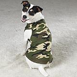 Dog Tank Top Camo Green/Black Large