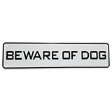 Beware of Dog 12 by 3-inch Plastic Sign