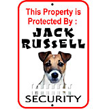 Sign Jack Russell Security 12 x 18 inch Aluminum