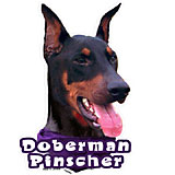 6-inch Vinyl Dog Decal Doberman Picture